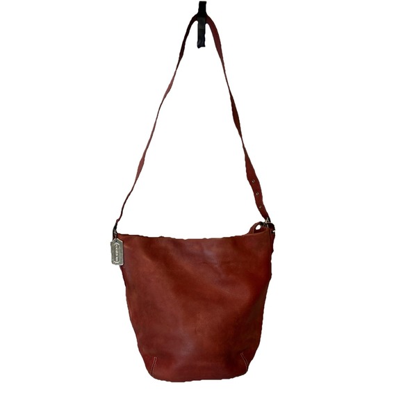 Vintage Coach Legacy Red Leather Bucket Shoulder Bag Y2K - Picture 1 of 16